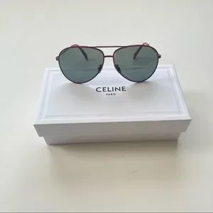 Celine | Accessories | Celine 59mm Shinny Red Green Pilot  display picture 1